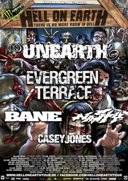 Unearth — Hell On Earth Tour 2011 - Hannover — Poster