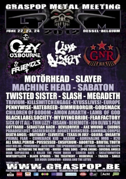 Graspop Metal Meeting 2012 — Poster