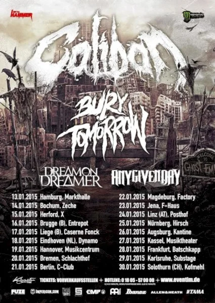 Caliban — Ghost Empire Tour 2015 — Poster