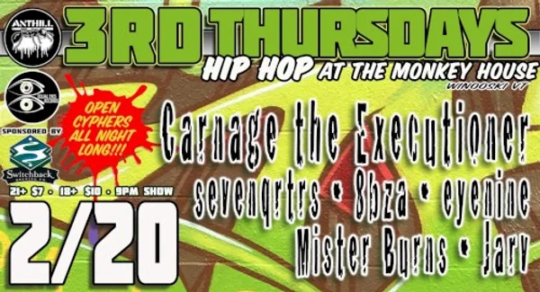 Carnage The Executioner — 3rd Thursdays Hip-Hop Showcase — Poster