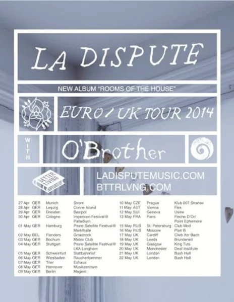 La Dispute — Rooms of the House EU Tour 2014 - Berlin — Poster