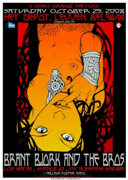 Brant Bjork and The Bros + Los Natas + Hypnos 69 + My Sleeping Karma at Het Depot — Poster