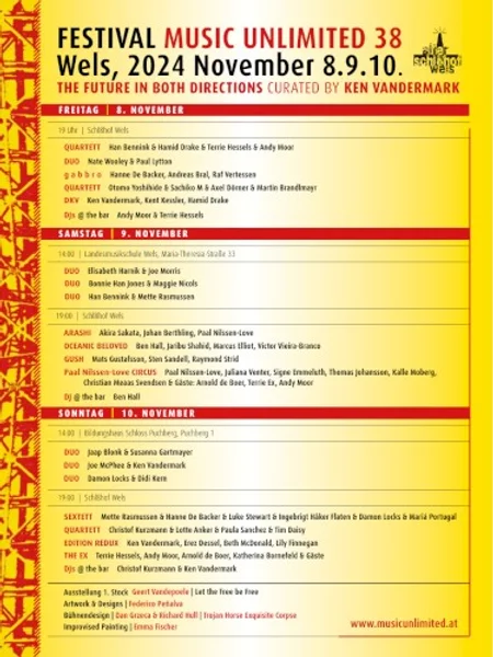 Music Unlimited 38 — Program · Schedule