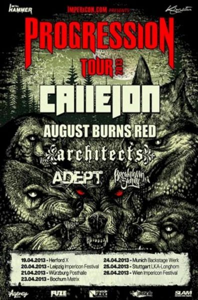 August Burns Red & Callejon — Impericon Progression Tour 2013 - Bochum — Poster