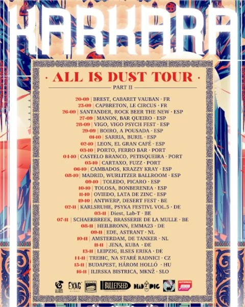 Karkara — Karkara All is Dust Tour — Poster