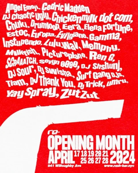 Sevyn 0000, Chickenmilk dot com + 1 más — Rash Re-Opening #3 — Poster