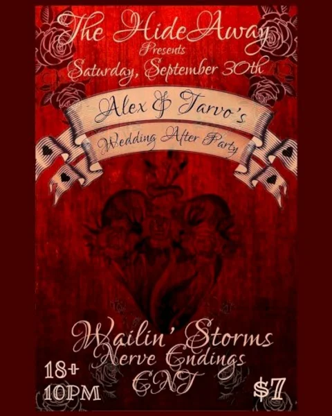 Wailin Storms — Alex & Tarvo's Wedding After Party — Poster