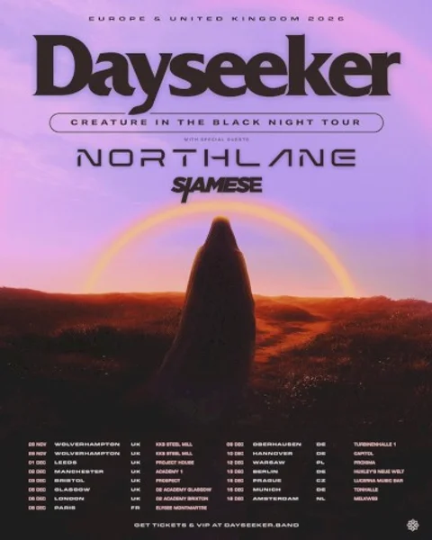 Dayseeker — Creature in the Black Night Tour - Warsaw — Poster