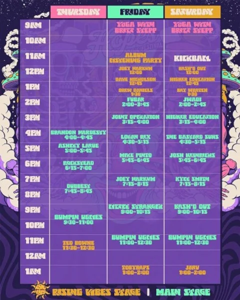 High Hopes Music Festival 2025 — Schedule