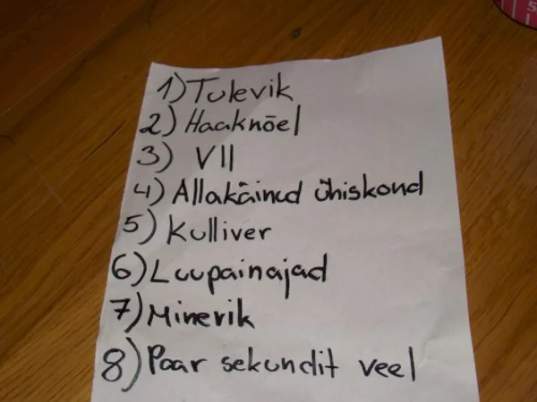 Präänikud, Kыrp + 2 más — emo6htu — Setlist