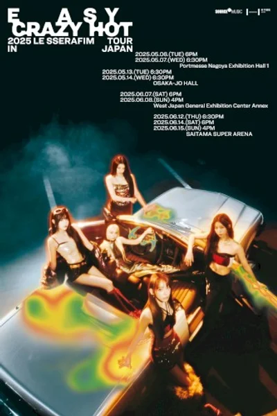LE SSERAFIM — 2025 LE SSERAFIM TOUR ‘EASY CRAZY HOT’ — Poster
