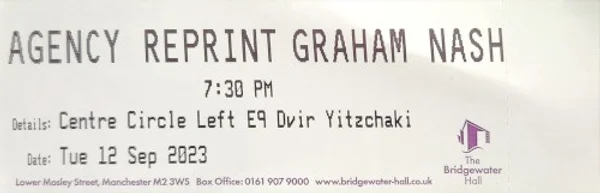 Graham Nash — Sixty Years of Songs & Stories — Ticket