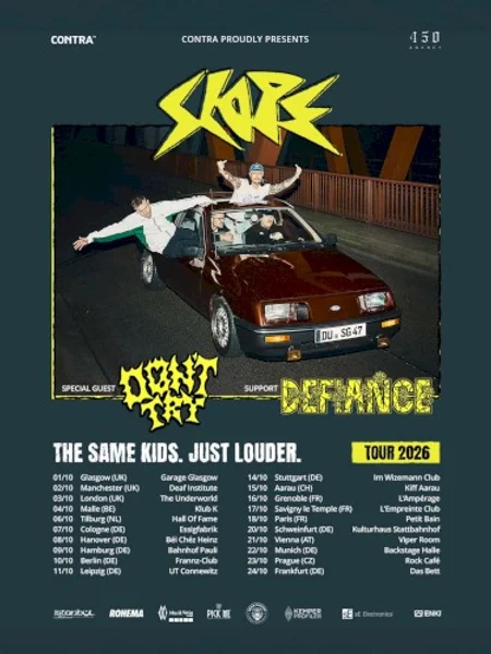 Slope — THE SAME KIDS. JUST LOUDER TOUR 2026 - Glasgow — Poster