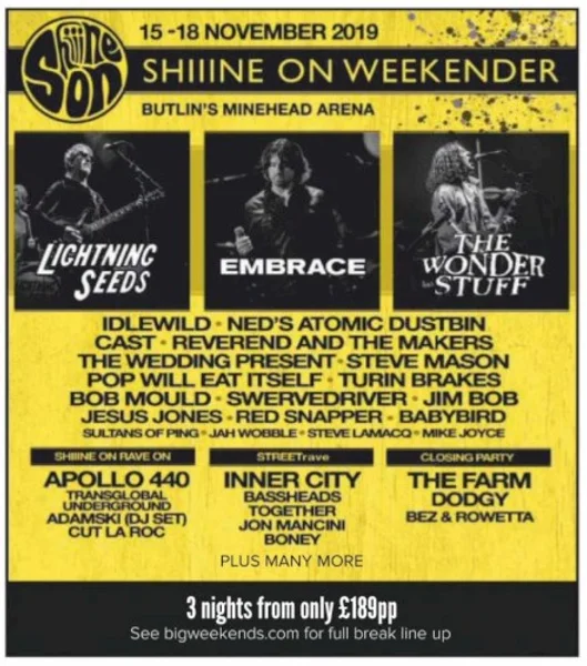 Shiiine On Weekender — Event-Plakat