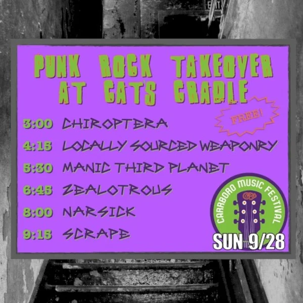 Punk Rock Takeover at Cat's Cradle — Poster