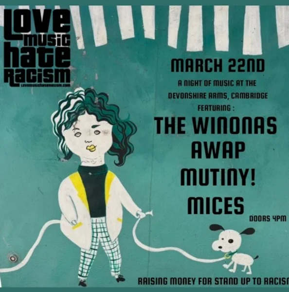 The Winonas — Love Music Hate Racism — Poster