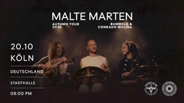 Malte Marten — Malte Marten Healing Frequencies Tour — Banner