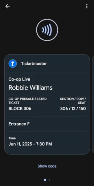 Robert Williams — BRITPOP — Ticket