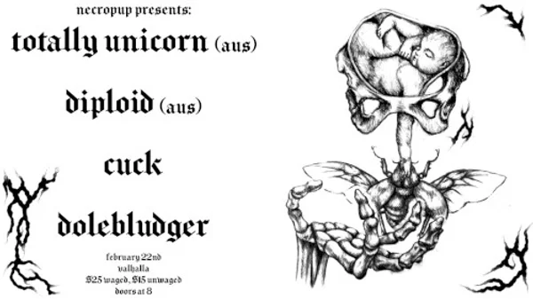 Cuck, Diploid 他 2 組 — Totally Unicorn, Diploid, Cuck, Dolebludger — Banner
