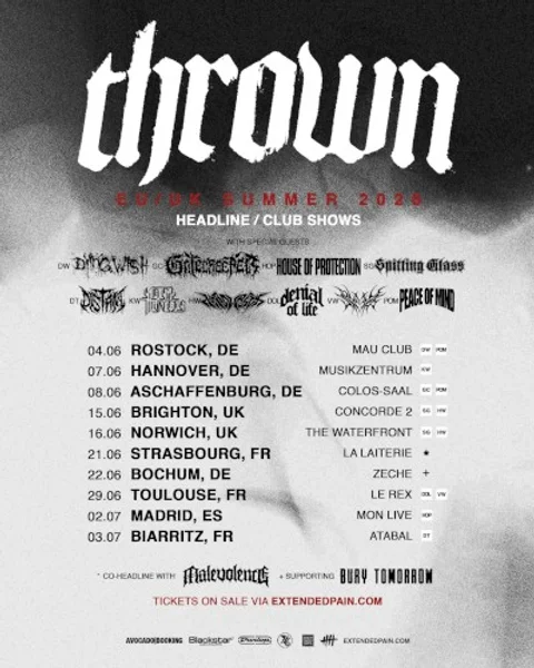 Malevolence & thrown — EU / UK Summer 2026 - Strasbourg — Poster