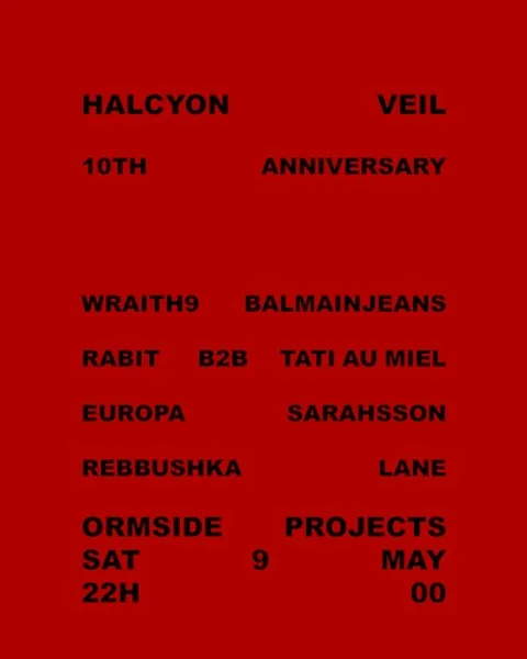 Europa, Balmainjeans + 6 weitere — Halcyon Veil 10 Year Anniversary — Poster