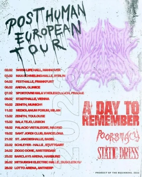 Bring Me the Horizon — Post Human European Tour - Frankfurt — Poster