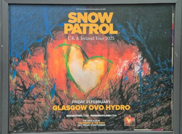 Snow Patrol — UK & Ireland Tour 2025 — Poster · Raw/Unedited
