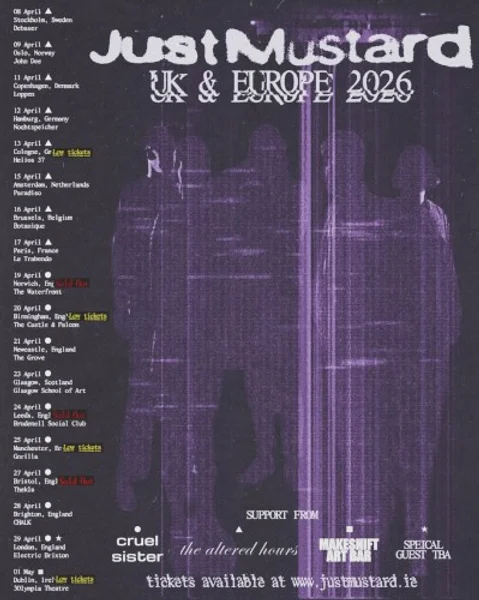 Just Mustard — UK & Europe 2026: Newcastle, UK — Poster · Flyer