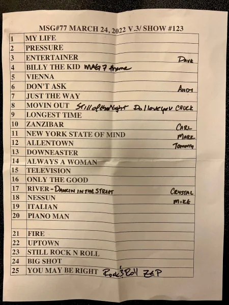 Billy Joel at The Garden: New York