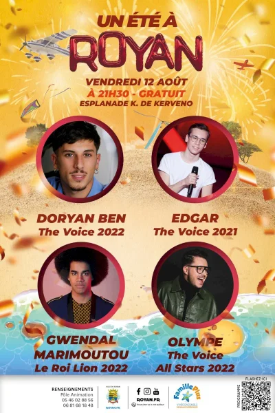 Doryan Ben, Edgar, Gwendal Marimoutou et Olympe à Royan
